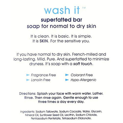 Moisturize It Skin Cream 4oz & Wash It Sensitive Skin Kit | Superfatted Hypoallergenic Fragrance Free Cleansing Bar | Moisturizing Cream Hydrates Skin | Safe for Kids & Adults & Infants